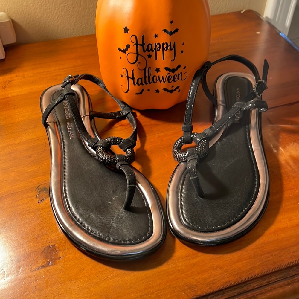 Slightly used Antonio Melanie black sandals